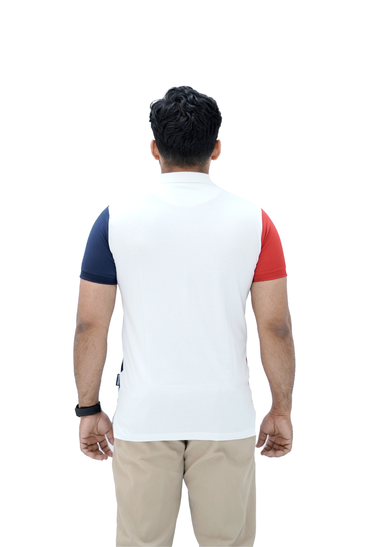 TriTone Polo – Classic Red Navy - Image 5