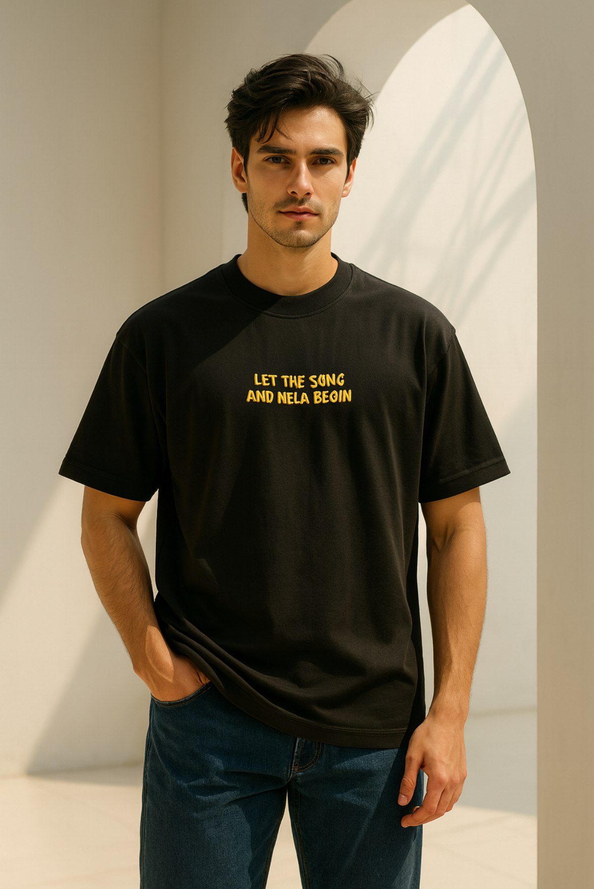 Line Drop Tee - Mela Begins